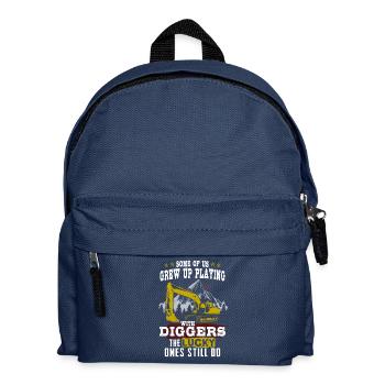 Ouvrier T-shirt · construction · excavation · Grues - Sac à dos Enfant - bleu marine - Devant
