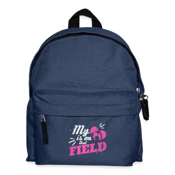 Mein Herz ist auf dem Fußball Platz - Geschenk - Kinder Rucksack - Navy - Vorne