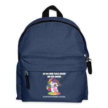 Einhorn - Kinder Rucksack - Navy - Vorne