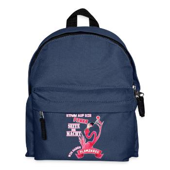 Wir haben Flamingos - Kinder Rucksack - Navy - Vorne