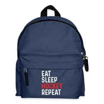 Mangez le sommeil de hockey Répéter - Sac à dos Enfant - bleu marine - Devant