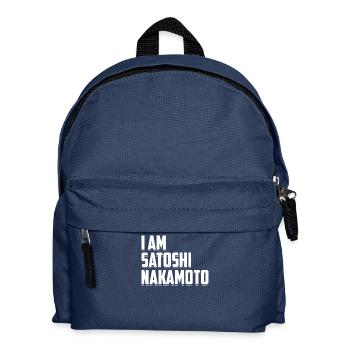 Je Suis Satoshi Nakamoto Bitcoin Devise Numérique - Sac à dos Enfant - bleu marine - Devant
