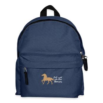 Just A Girl Who Loves Horses - Kids' Backpack - navy - Front