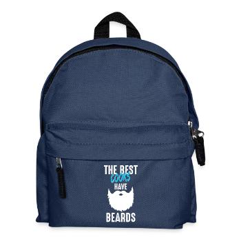 Koch Kochen Kochen Bart Bartträger Geschenk - Kinder Rucksack - Navy - Vorne