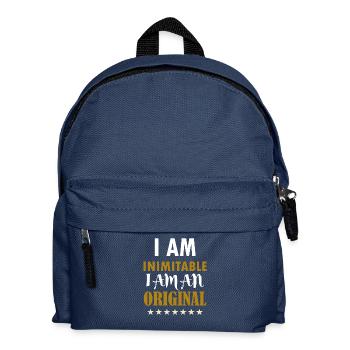 I Am Inimitable, I Am An Original T-Shirt - Kids' Backpack - navy - Front