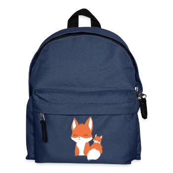 Fuchs - fox - Famille - Présent - Fox - Sac à dos Enfant - bleu marine - Devant