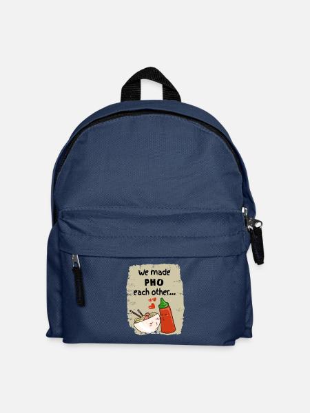 Vietnamesisch Pho Suppe Instant Nudeln Noods Liebe - Kinder Rucksack - Navy