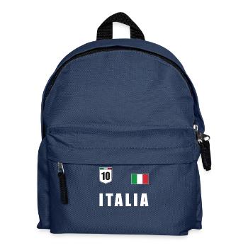 Italie chemise italienne de drapeau du football T-shirt - Sac à dos Enfant - bleu marine - Devant