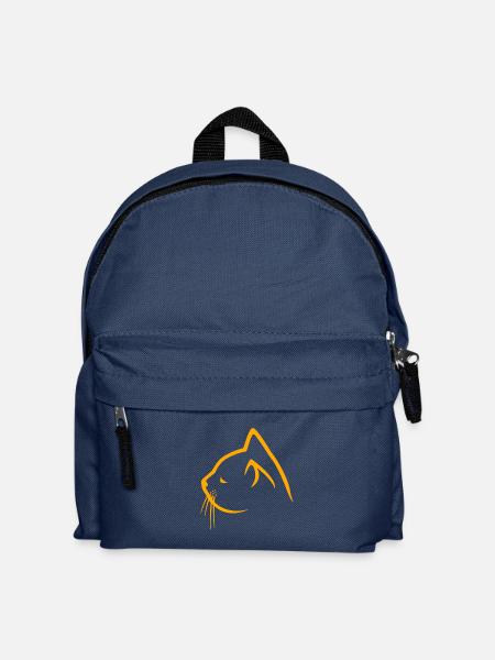 Katzen Catstyle Katzengesicht - Kinder Rucksack - Navy