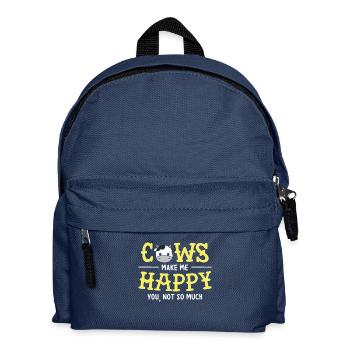 Cows make me happy - Kids' Backpack - navy - Front
