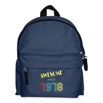 Awesome since 1978 retro distressed look - Kids' Backpack - navy - Front