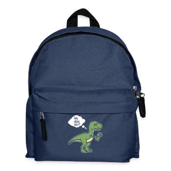 Ist das Bio? Dino - Vegan - Dinosaurier - Kinder Rucksack - Navy - Vorne