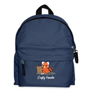 Panda rouge - Artiste créateur - Cadeau - Sac à dos Enfant - bleu marine - Devant