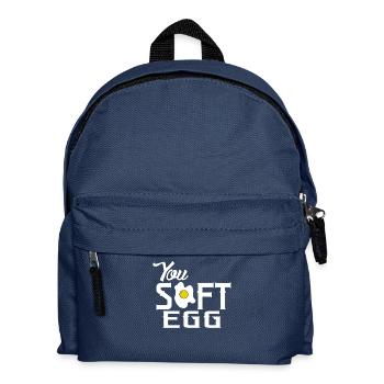 Du weiches Ei - Kinder Rucksack - Navy - Vorne