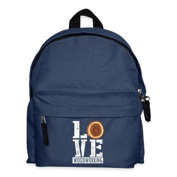 LOVE - Carpenter Carpenter Wood Gift - Kids' Backpack - navy - Front