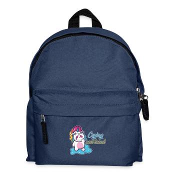 Crying out load - Einhorn weint - unicorn crying - Kinder Rucksack - Navy - Vorne