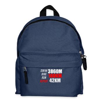 Official Distances Iron Man Triathlon - Kids' Backpack - navy - Front
