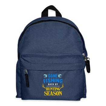 Fischen und Jagen Geschenkidee - Kinder Rucksack - Navy - Vorne
