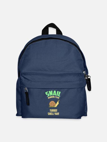 Snail Running Team - Schnecke - Geschenk - Kinder Rucksack - Navy