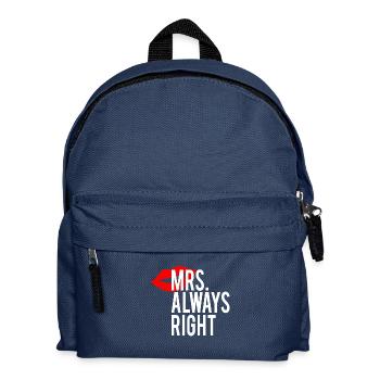 Mr. Right and Mrs. Always Right Couple Design - Kids' Backpack - navy - Front