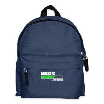 Installing Muscles Funny Gym - Kinder Rucksack - Navy - Vorne
