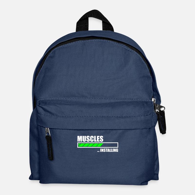 Installing Muscles Funny Gym - Kids' Backpack - navy