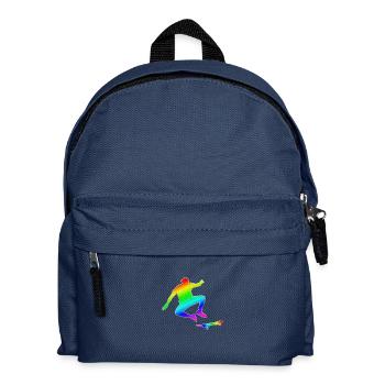 Skateboarding T-shirt Kühler Silhouette-Skate gay - Kinder Rucksack - Navy - Vorne