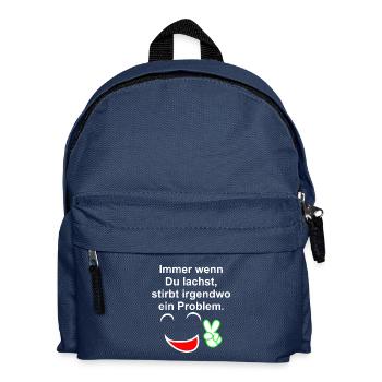 Immer wenn du lachst - Kinder Rucksack - Navy - Vorne