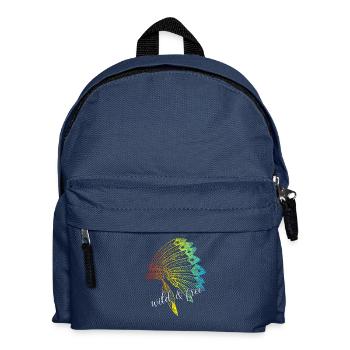Sauvage et libre indiens amérindiens sauvages et libres - Sac à dos Enfant - bleu marine - Devant