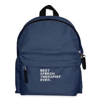 Best Speech Therapist of All Time Gift - Kids' Backpack - navy - Front