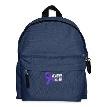 Demenz Krankheit Erinnerungen Materie Geschenk - Kinder Rucksack - Navy - Vorne