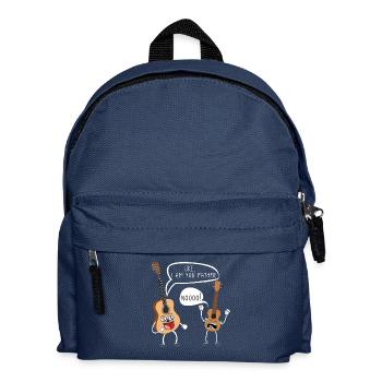 Uke ich bin dein Vater Gitarre Geschenk - Kinder Rucksack - Navy - Vorne