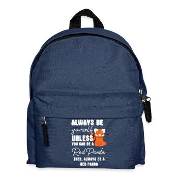 Roter Panda - Katzenbär -Always be yourself - Kinder Rucksack - Navy - Vorne