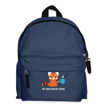 Panda rouge - chat ours - café - moufle du matin - Sac à dos Enfant - bleu marine - Devant