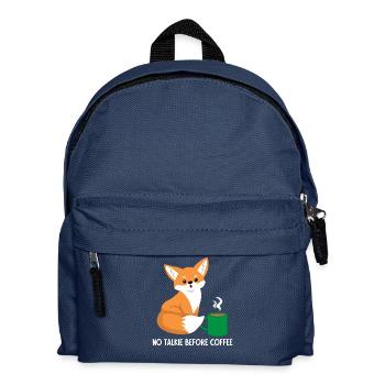 Fox - renarde - amoureux du renard - café - Sac à dos Enfant - bleu marine - Devant
