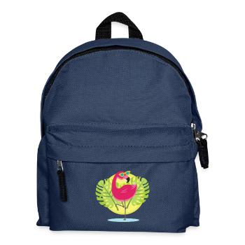 Flamant rose - Sac à dos Enfant - bleu marine - Devant