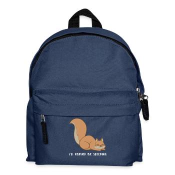 Squirrel - squirrel fan - sleeping - Kids' Backpack - navy - Front