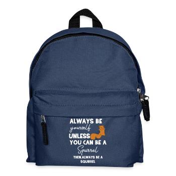 Eichhörnchen - Eichhörnchenfan - Be yourself - Kinder Rucksack - Navy - Vorne