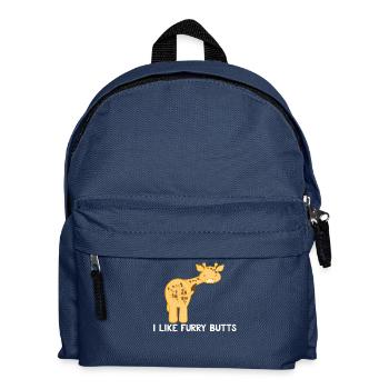 Girafe - Girafes - Fan de girafe - Drôle - Sac à dos Enfant - bleu marine - Devant