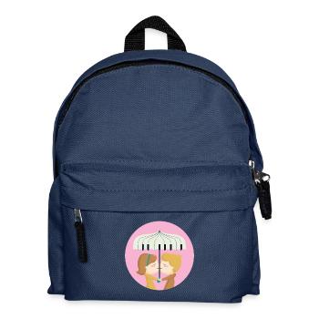 Piano / Regenschirm / Klavier / Liebespaar - Kinder Rucksack - Navy - Vorne