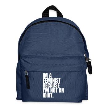 Ich bin eine Feministin - Kinder Rucksack - Navy - Vorne