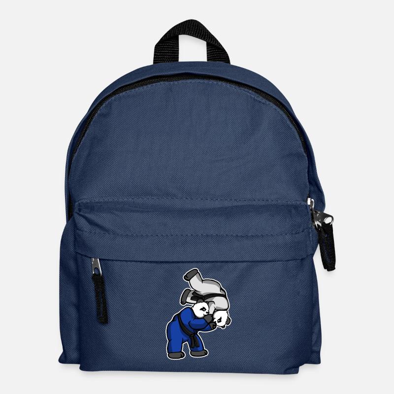 Panda Hip Throw - BJJ JiuJitsu MMA Shirt - Kids' Backpack - navy