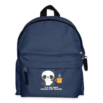 Panda - T-shirt Panda - Motif panda - Moufle du matin - Sac à dos Enfant - bleu marine - Devant