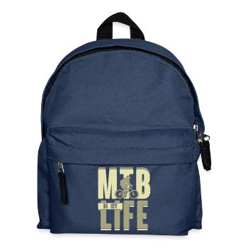 Mountain bike is my life gift wheel - Kids' Backpack - navy - Front