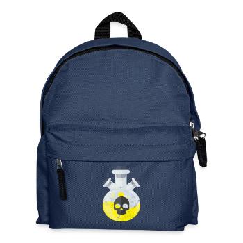 Nerd Geschenk Chemie Totenkopf Gefahr Warnung - Kinder Rucksack - Navy - Vorne