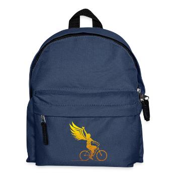 Femme à vélo avec des ailes cadeau d'ange - Sac à dos Enfant - bleu marine - Devant