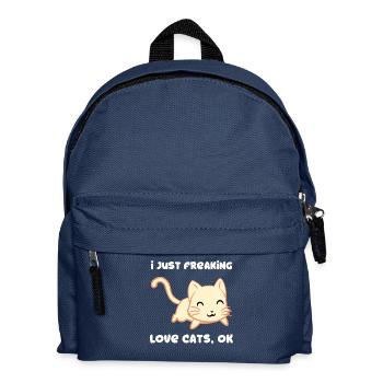 Chat - Chats T-Shirt - Chats - J'aime les chats - Sac à dos Enfant - bleu marine - Devant