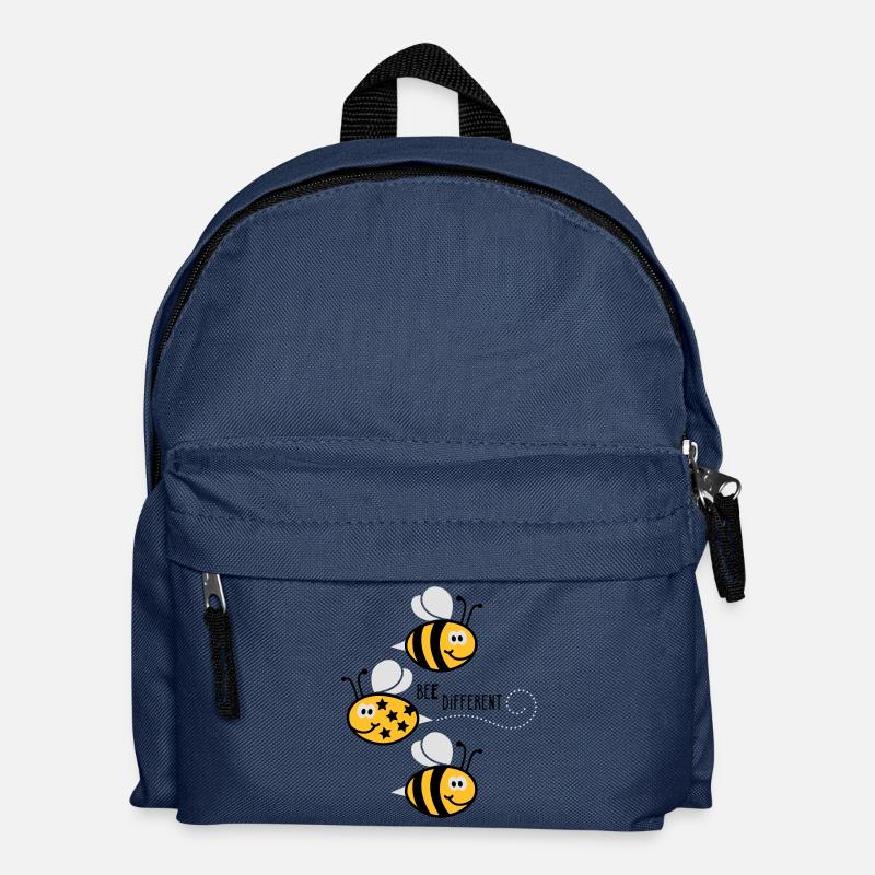 Be different - be yourself - Biene - Bee - 3C - Kinder Rucksack - Navy