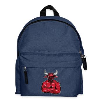 Bodybuilder Taurus Muscles Cadeau de remise en forme - Sac à dos Enfant - bleu marine - Devant