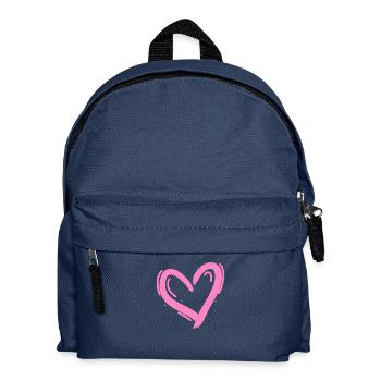 Coeur Design Amour Rose - Sac à dos Enfant - bleu marine - Devant
